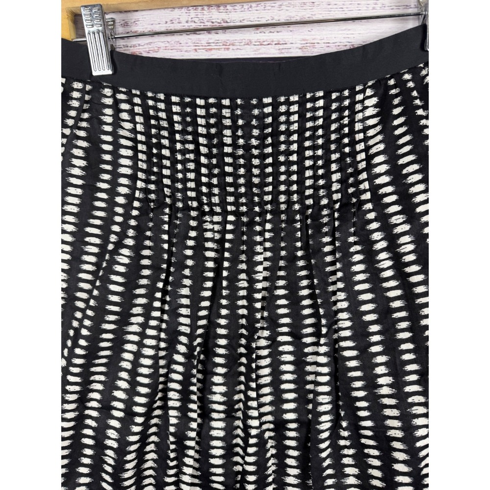 Anthropologie Edme & Esyllte Black White Ikat A-Line Skirt Size 4 Boho - Picture 4 of 8